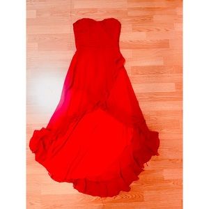 Red formal gown
